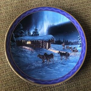 FRANKLIN MINT HERILOOM ROYAL DOULTON PLATE ALASKA FIRE IN THE SKY CHARLES GUASE